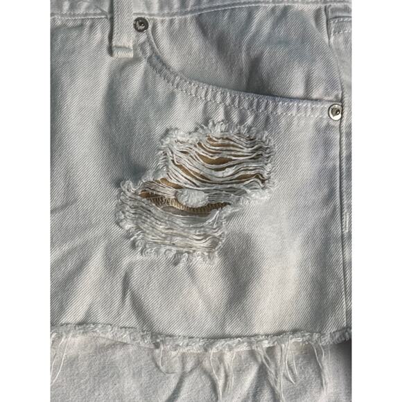 Rag & Bone Marin Bright White Cut-Off Distressed Jeans Shorts White Size 31 - Picture 7 of 10